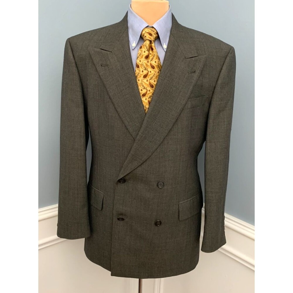Hart Schaffner Marx Blazer Mens 40R Wool Textured Twill Sportcoat Jacket